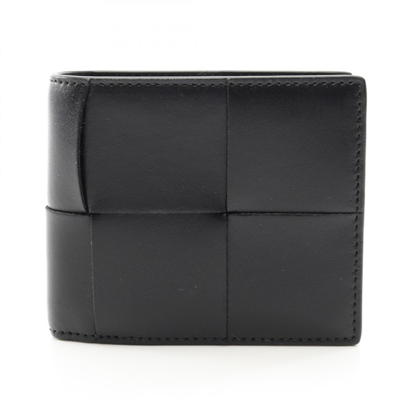 BOTTEGA VENETA Cassette Bi-fold Wallet 749455VBWD28803 Leather Black NEW Women