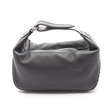Christian Louboutin FUNKY Hand second bag pouch 1255054B078 leather Black