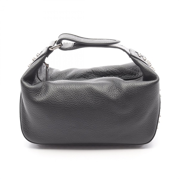 Christian Louboutin FUNKY Hand second bag pouch 1255054B078 leather Black
