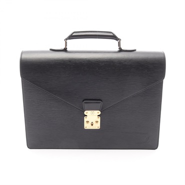 LOUIS VUITTON Cerviet ambassador Briefcase M54422 Epi leather Black Used mens LV