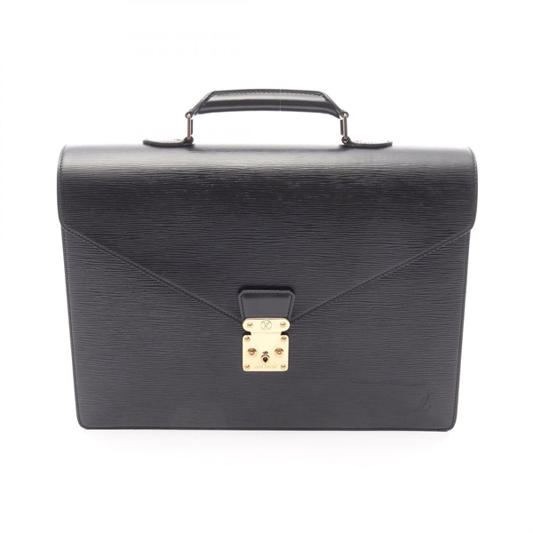 LOUIS VUITTON Cerviet ambassador Briefcase M54422 Epi leather Black Used mens LV