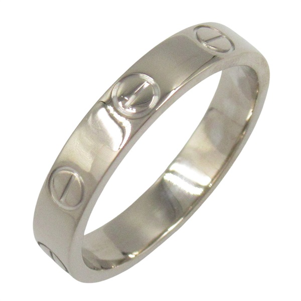 CARTIER Mini Love Ring 18KWG White Gold Used women US size 6 #52