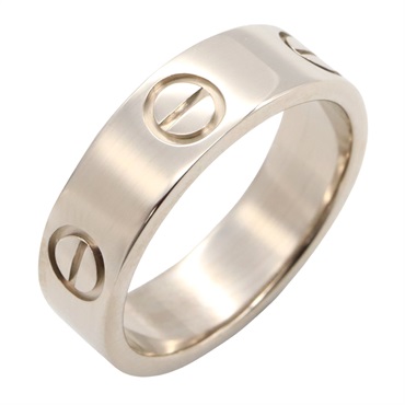 CARTIER Love Ring 18KWG White Gold Used US size 5.5 unisex #51