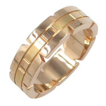 CARTIER Tank francaise SM Ring 18KPG Pink Rose Gold Used unisex US size 6.25 #53