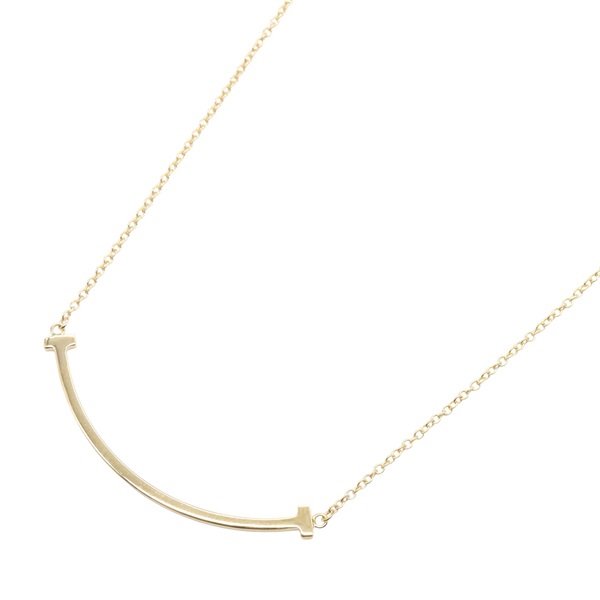 TIFFANY＆CO T Smile Small Necklace 18KYG Yellow Gold Used unisex