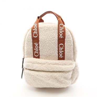 Chloe Rucksack Backpack bag C10322 148 canvas leather Bore White Brown