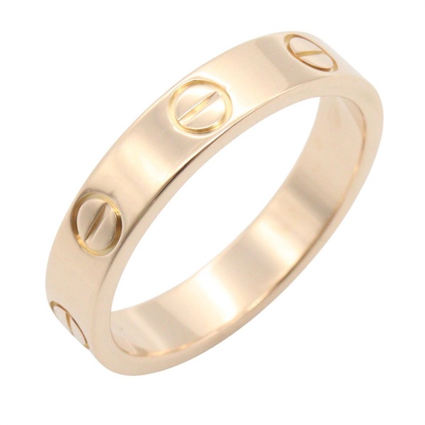 CARTIER Mini Love Ring 18KPG Pink Rose Gold Used unisex US size 5 #50