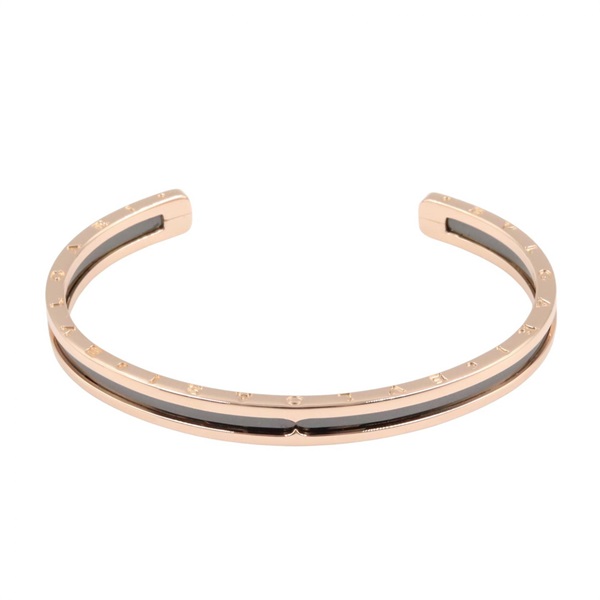 BVLGARI B-zero1 Ceramic Bracelet 18KPG Pink Rose Gold Black Used unisex