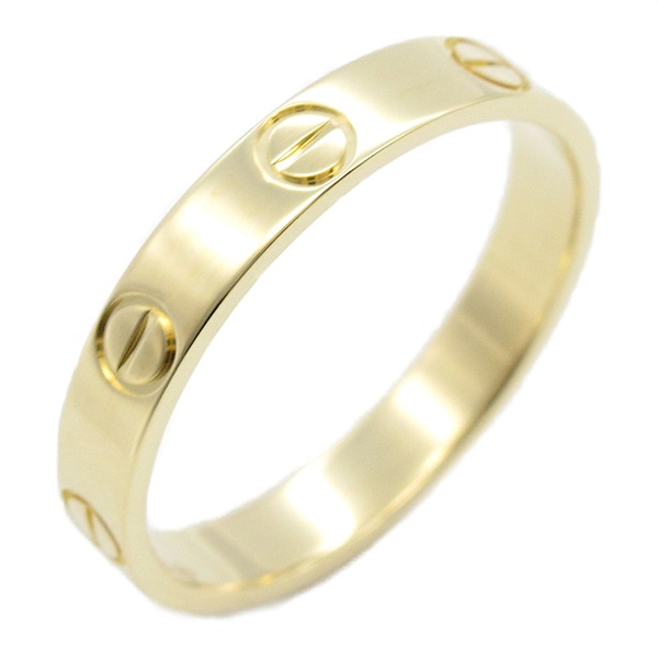 CARTIER Mini Love Ring 18KYG Yellow Gold Used unisex US size 7.25 #55