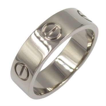 CARTIER Love Ring 18KWG White Gold Used unisex US size 8  #57