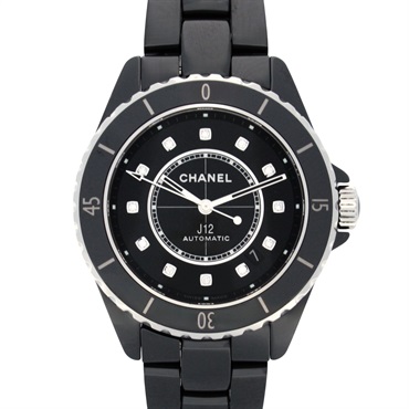 CHANEL J12 12P Diamond Wrist Watch H5702 Automatic ceramic Used mens CC COCO