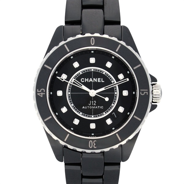 CHANEL J12 12P Diamond Wrist Watch H5702 Automatic ceramic Used mens CC COCO