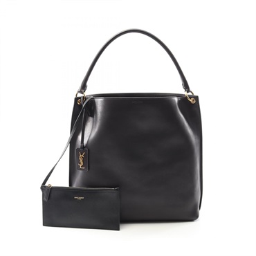 SAINT LAURENT PARIS Hobo Shoulder Tote Bag 635266 leather Black Used Women