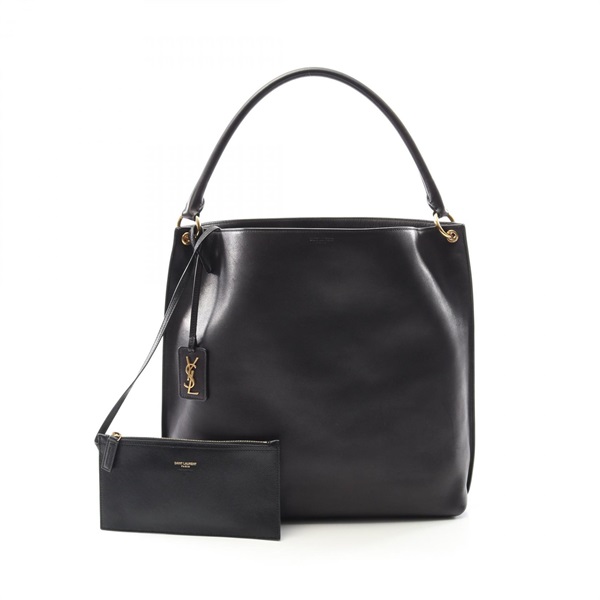 SAINT LAURENT PARIS Hobo Shoulder Tote Bag 635266 leather Black Used Women
