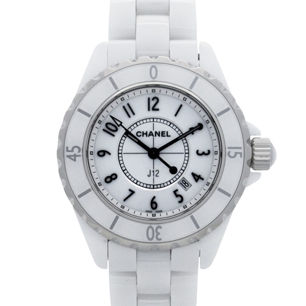 CHANEL J12 Wrist Watch H0968 Quartz ceramic Used Women COCO CC