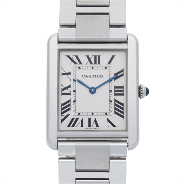 CARTIER Tank Solo LM Wrist Watch W5200014 Quartz Stainless Steel Used mens