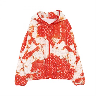 LOUIS VUITTON Monogram bandana Nylon jacket RM22MNW1HNB12W Nylon White Orange 54