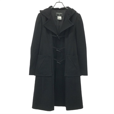 CHANEL Coat P29341V19402 wool Black Used Women women size 38