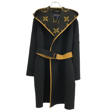 LOUIS VUITTON Coat FHC043NUV wool Black Used Women monogram size 34 LV