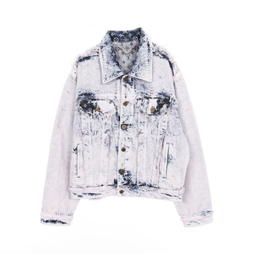 LOUIS VUITTON Fringe Monogram Boyhood Denim Jacket RM231 cotton Pink Navy Pink