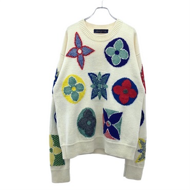 LOUIS VUITTON Knitwear  sweater RM202M UTF HJN05W wool White Used mens L