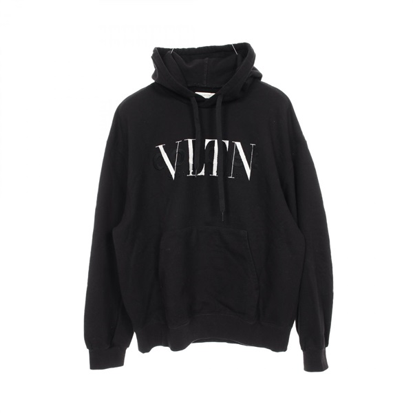 Valentino VLTN Logo Hoodie cotton Black #S Used mens