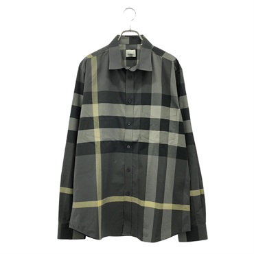BURBERRY Long Sleeve Shirt Cotton Gray Size XL Used mens