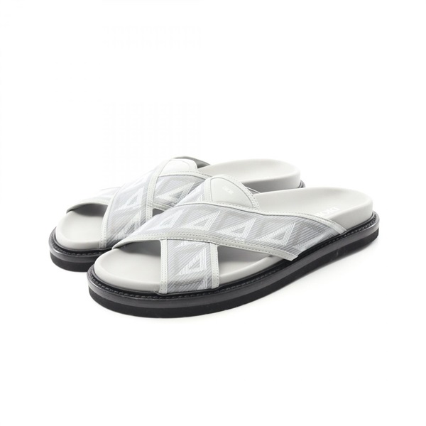 Christian Dior Aqua CD Diamond Sandals #42 canvas leather Gray Used