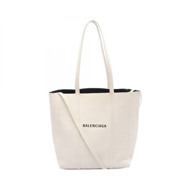 BALENCIAGA EVERYDAY TOTE XS Shoulder Bag 551810 leather White Used Women