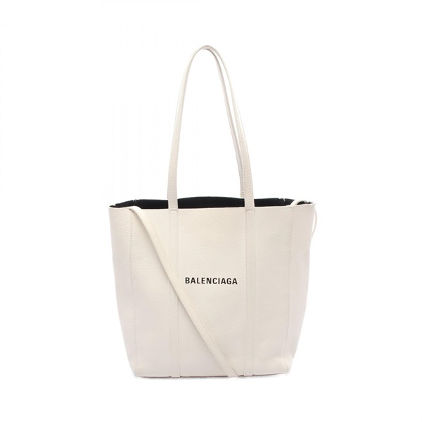 BALENCIAGA EVERYDAY TOTE XS Shoulder Bag 551810 leather White Used Women