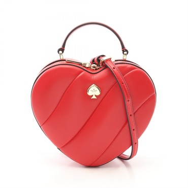 Kate Spade Love Shack Shoulder Handbag leather Red Used Women GHW crossbody