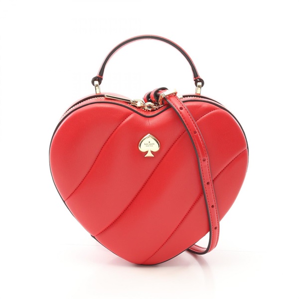 Kate Spade Love Shack Shoulder Handbag leather Red Used Women GHW crossbody