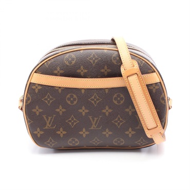 LOUIS VUITTON Blois Shoulder Bag M51221 Monogram canvas leather Brown Used Women