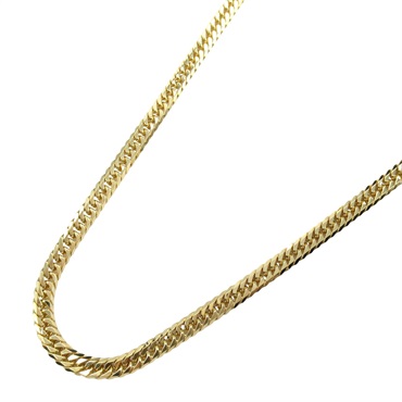 JEWELRY Double 8 side Flat link chain Necklace 18KYG Yellow Gold Used unisex