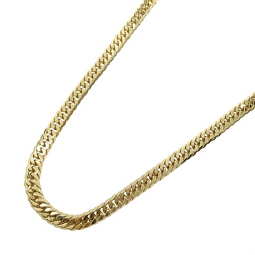 JEWELRY Double 8 side Flat link chain Necklace 18KYG Yellow Gold Used unisex