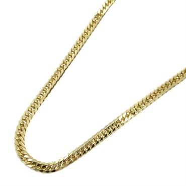 JEWELRY Double 6 side Flat link chain Necklace 18KYG Yellow Gold Used unisex