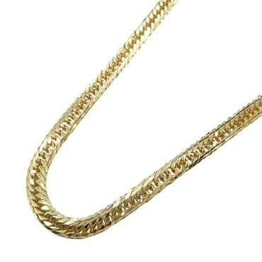 JEWELRY Double 6 side Flat link chain Necklace 18KYG Yellow Gold Used unisex