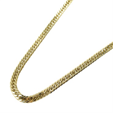 JEWELRY Double 6 side Flat link chain Necklace 18KYG Yellow Gold Used unisex