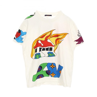 LOUIS VUITTON Graphic print T-shirt RM212 NPL HKY98W cotton White Multicolor #L