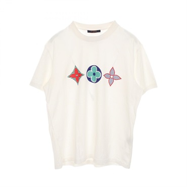 LOUIS VUITTON Multicolor Monogram T-shirt RM202M NPG HJY01W cotton White Used #L
