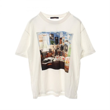 LOUIS VUITTON Photo print T-shirt 69.5cm RM232 NPG HPY80W cotton White Used #XL