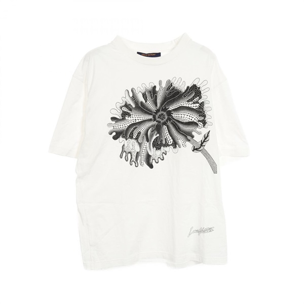 LOUIS VUITTON×  YK Psychedelic Flowers T-shirt RM231H cotton White Used mens #XL