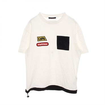 LOUIS VUITTON Hybrid Cotton T-shirt Tops RM232M NPG HPY10W White Black ＃XL used