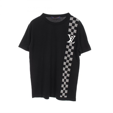 LOUIS VUITTON Damier Stripe Jacquard T-shirt RM211 ZLW HKN86W Cotton B&W mens L