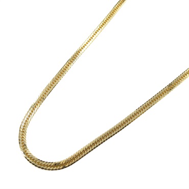 JEWELRY Triple 8 Side Flat Link Curb Chain Necklace 18KWG Gold NEW Men 40cm