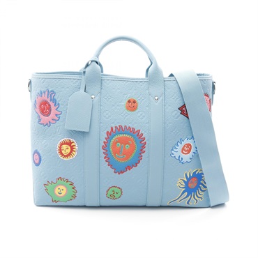 LOUIS VUITTON × yayoi kusama Weekend Tote shoulder Bag M21717 leather used LV