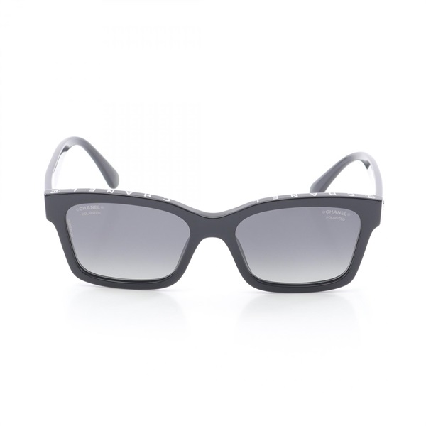 CHANEL Square shape eyewear sunglasses 5417 Plastic Black Used Women COCO CC