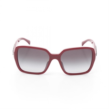 CHANEL Square shape eyewear sunglasses 5408-A Plastic Red Used Women COCO CC