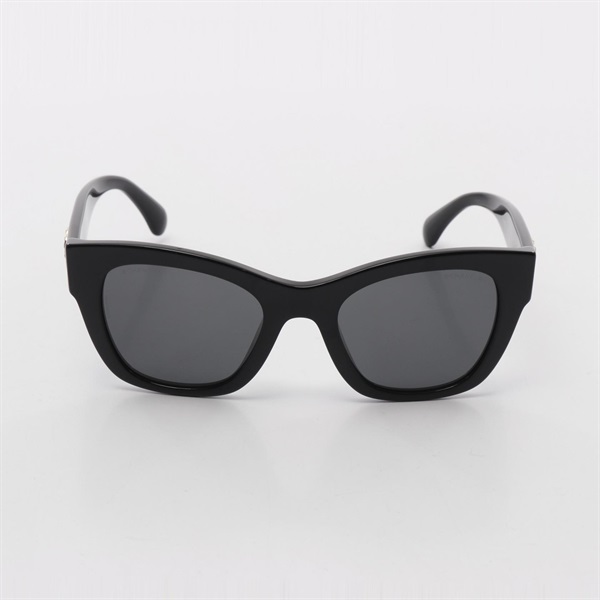 CHANEL Square shape eyewear sunglasses 5478-A Plastic Black Used Women CC