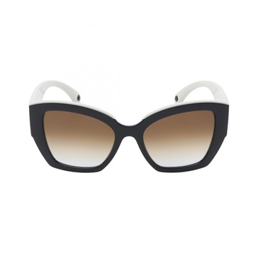 CHANEL Butterfly Shape Eyewear sunglasses 6058 Plastic Black White Used  women